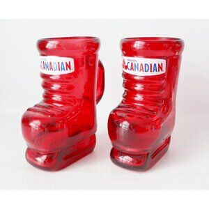 2 Molson Canadian Beer Skate Glasses Red Breweriana